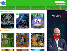 Tablet Screenshot of hiddenogames.com